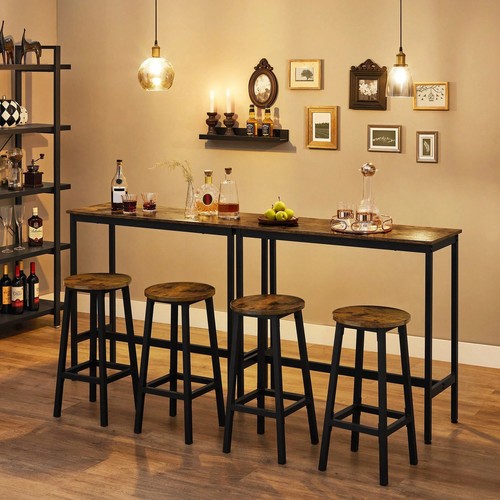Rustic brown piece bar table - rustic,