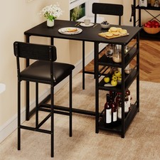 3-Piece Bar Table Set With 2