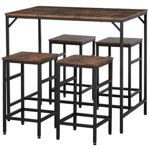 Bar table and stools set - table,