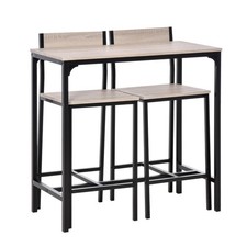 HOMCOM 3-Piece Bar Table and