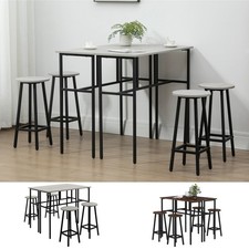 6-Piece Industrial Bar Table